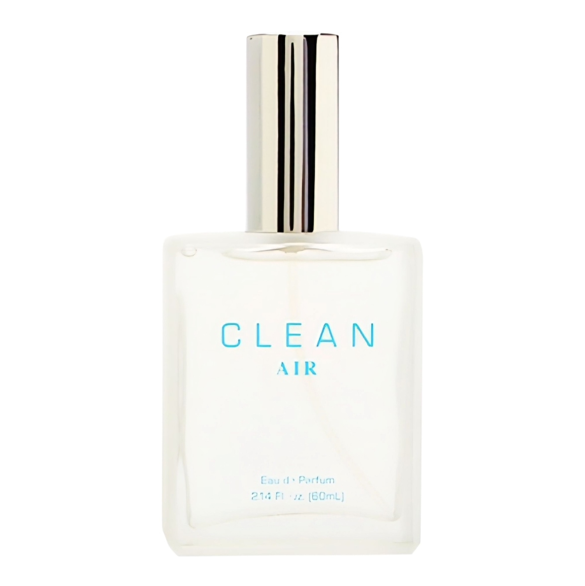 Perfume bottle labeled 'Clean Air' on a white background. Clean Air on Decantalize sample decant
