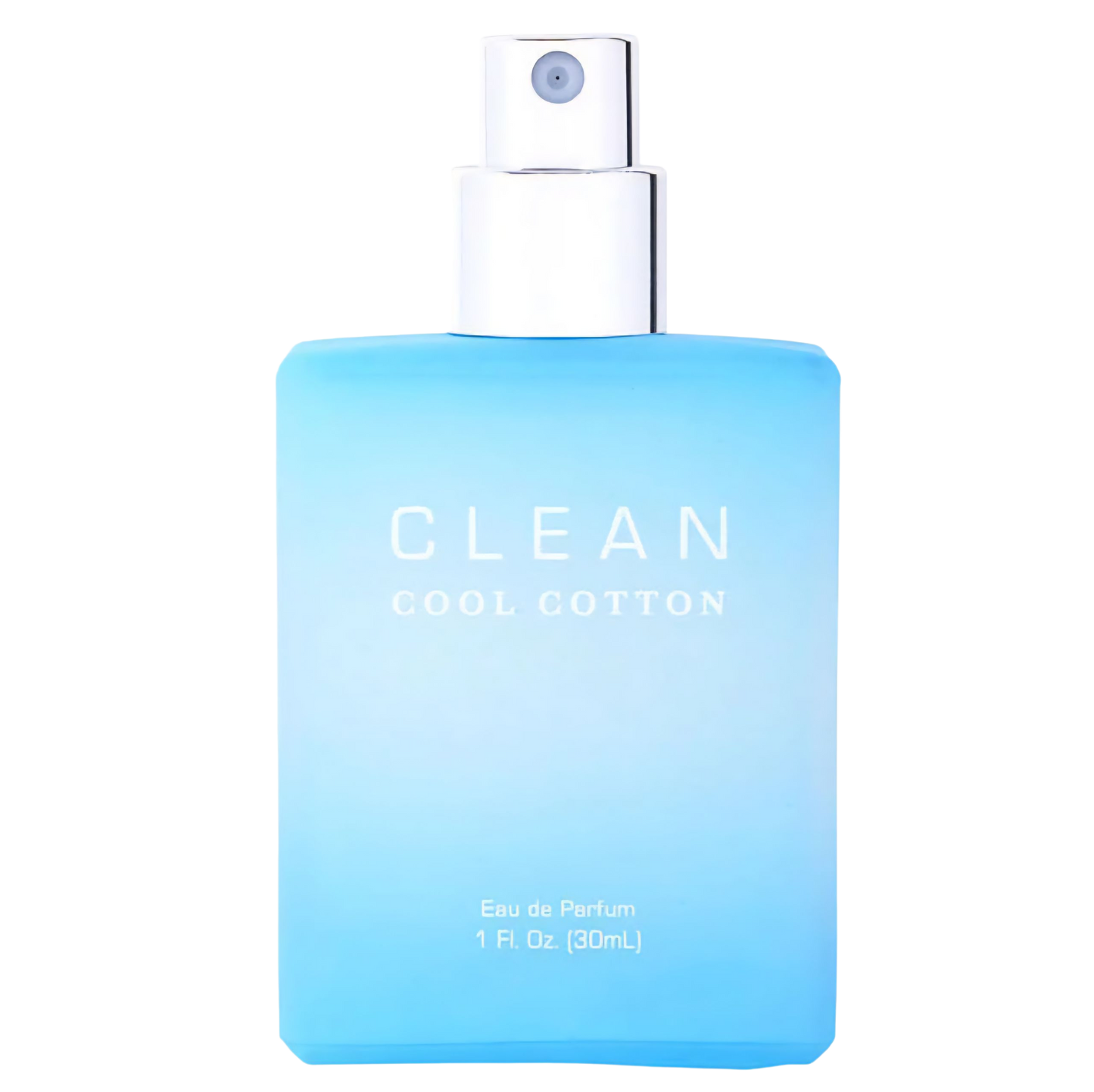 Blue perfume bottle labeled 'Clean Cool Cotton' on a white background Clean Cool Cotton on Decantalize sample decant